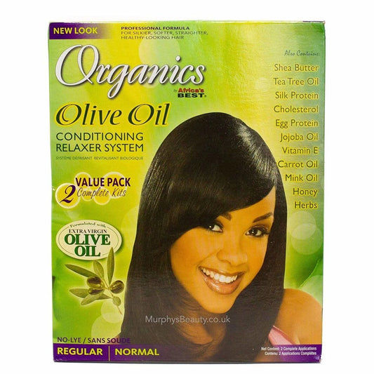 Africa's Best Originals Olive Oil Conditioning Relaxer System - 2 Kit Value Pack